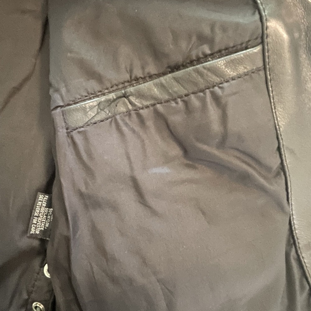 UNIK Womens Black Leather Motorcycle Vest XL Snap Front Biker NWT - Picture 12 of 15